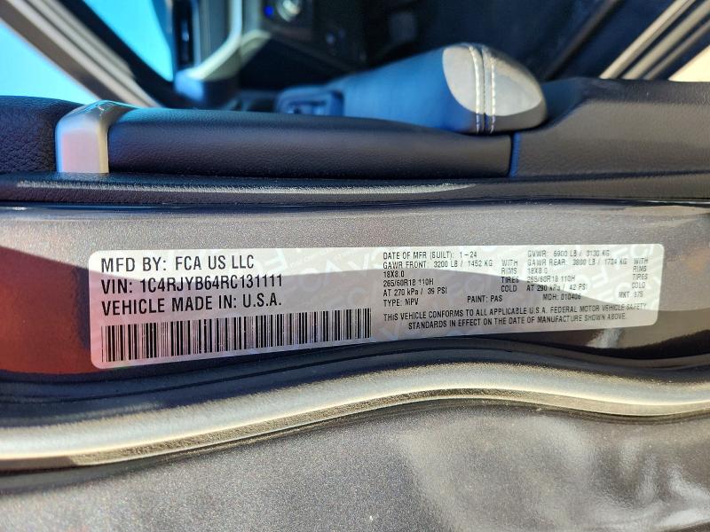 Продажа на аукционе авто 2024 Jeep Grand Cherokee, vin: 1C4RJYB64RC131111, номер лота: 76212815