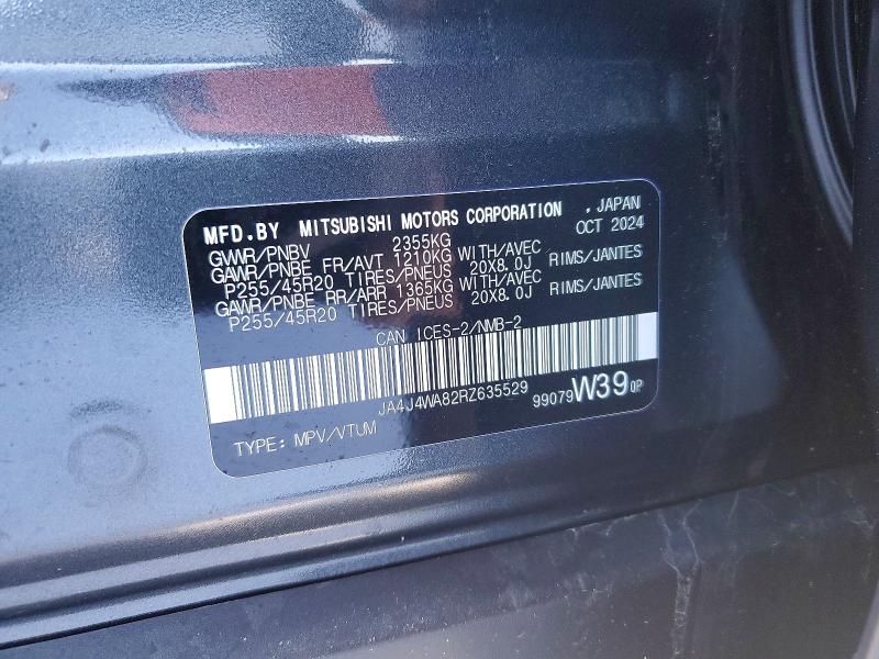 Продаж на аукціоні авто 2024 Mitsubishi Outlander, vin: JA4J4WA82RZ635529, номер лоту: 76594865