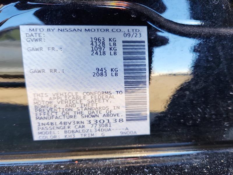 Aukcja sprzedaży 2024 Nissan Altima, vin: 1N4BL4BV3RN330138, numer aukcji: 76392155