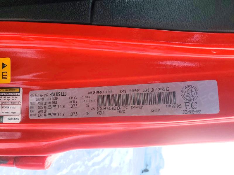 Продажа на аукционе авто 2019 Jeep Wrangler Unlimited, vin: 1C4HJXEG7KW651396, номер лота: 74017575