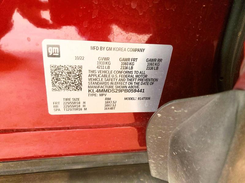 78168885 :رقم المزاد ، KL4MMDS29PB059441 vin ، 2023 Buick Encore Gx مزاد بيع