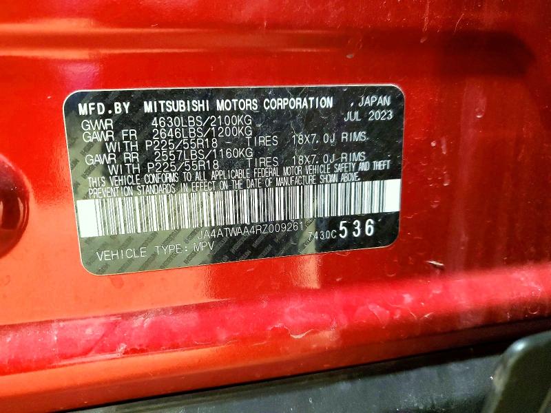 Продаж на аукціоні авто 2024 Mitsubishi Eclipse Cross, vin: JA4ATWAA4RZ009261, номер лоту: 78430715