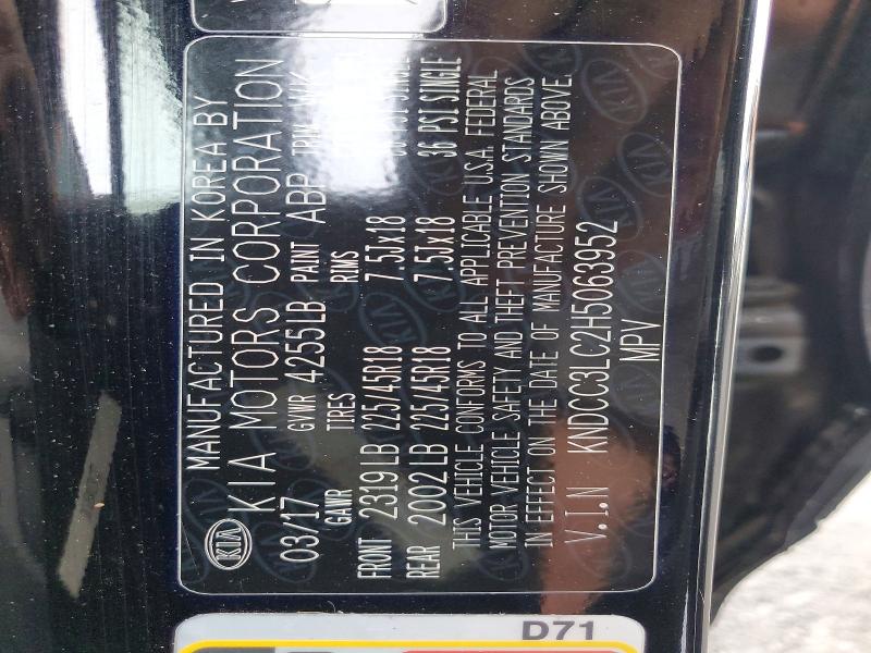 76399485 :رقم المزاد ، KNDCC3LC2H5063952 vin ، 2017 Kia Niro مزاد بيع
