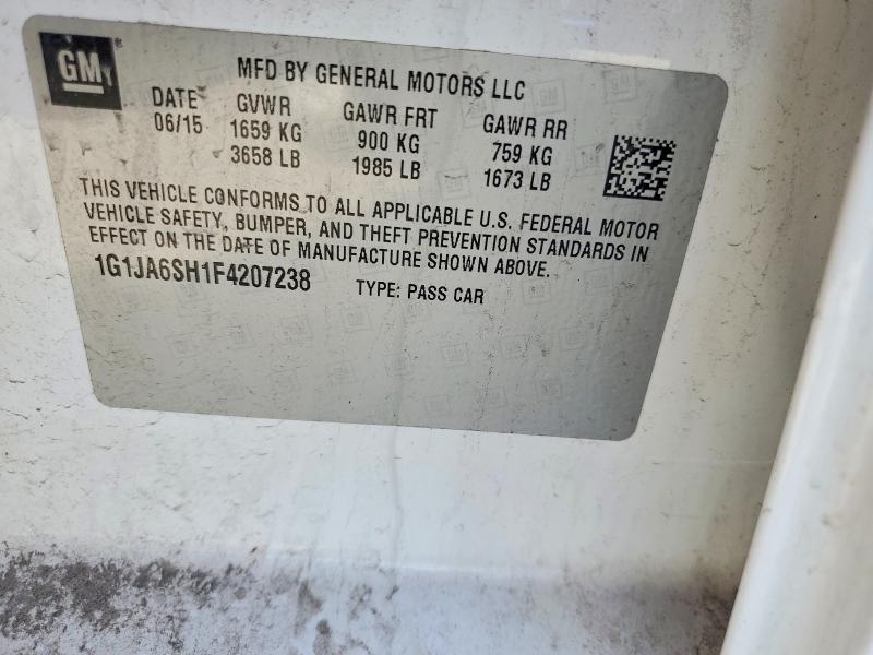 Продаж на аукціоні авто 2015 Chevrolet Sonic, vin: 1G1JA6SH1F4207238, номер лоту: 76741775