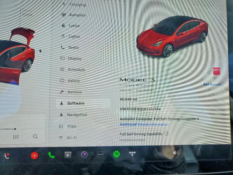 Aukcja sprzedaży 2019 Tesla Model 3, vin: 5YJ3E1EB2KF418434, numer aukcji: 76538755