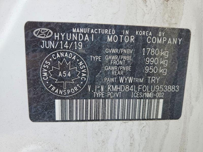 Продажа на аукционе авто 2020 Hyundai Elantra, vin: KMHD84LF0LU953883, номер лота: 79023145