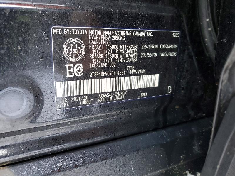 Aukcja sprzedaży 2024 Toyota Rav4, vin: 2T3R1RFV0RC414594, numer aukcji: 76812915