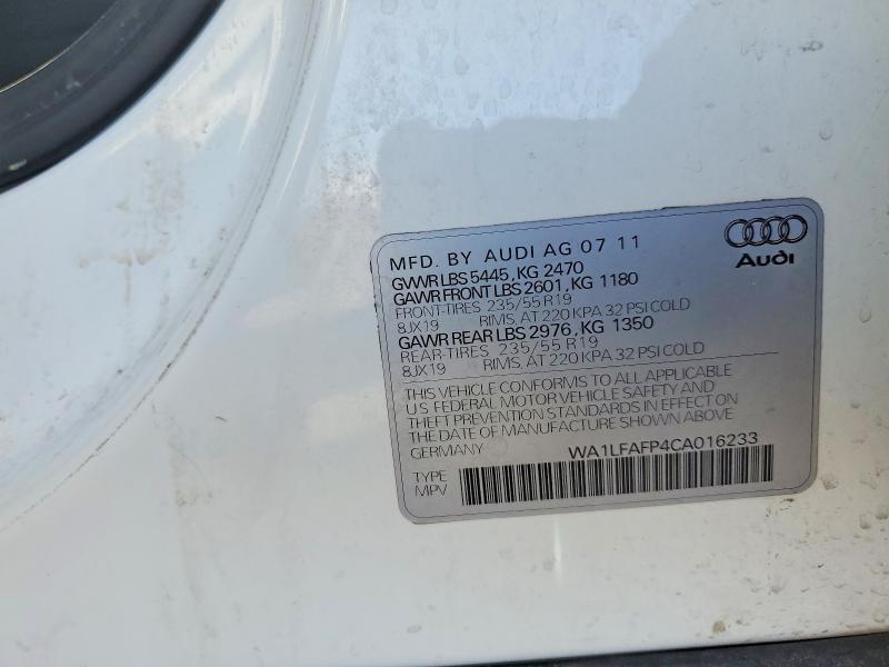 Aukcja sprzedaży 2012 Audi Q5, vin: WA1LFAFP4CA016233, numer aukcji: 78534665