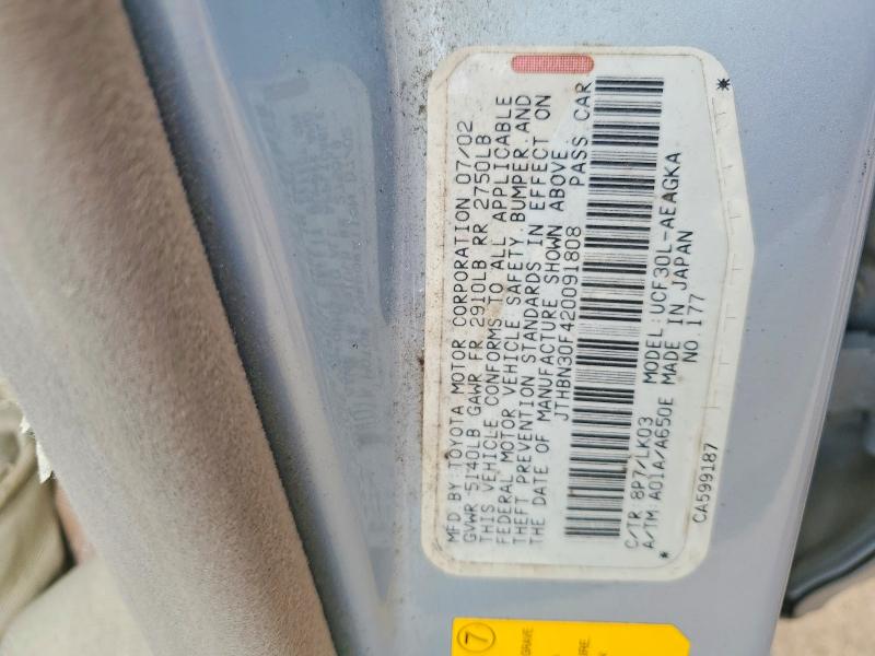 2002 Lexus Ls 430 მანქანა იყიდება აუქციონზე, vin: JTHBN30F420091808, აუქციონის ნომერი: 77008675