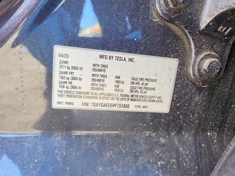 Продаж на аукціоні авто 2023 Tesla Model Y, vin: 7SAYGAEE5PF757886, номер лоту: 76974455