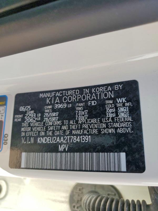 Aukcja sprzedaży 2026 Kia Seltos, vin: KNDEU2AA2T7841391, numer aukcji: 77909675