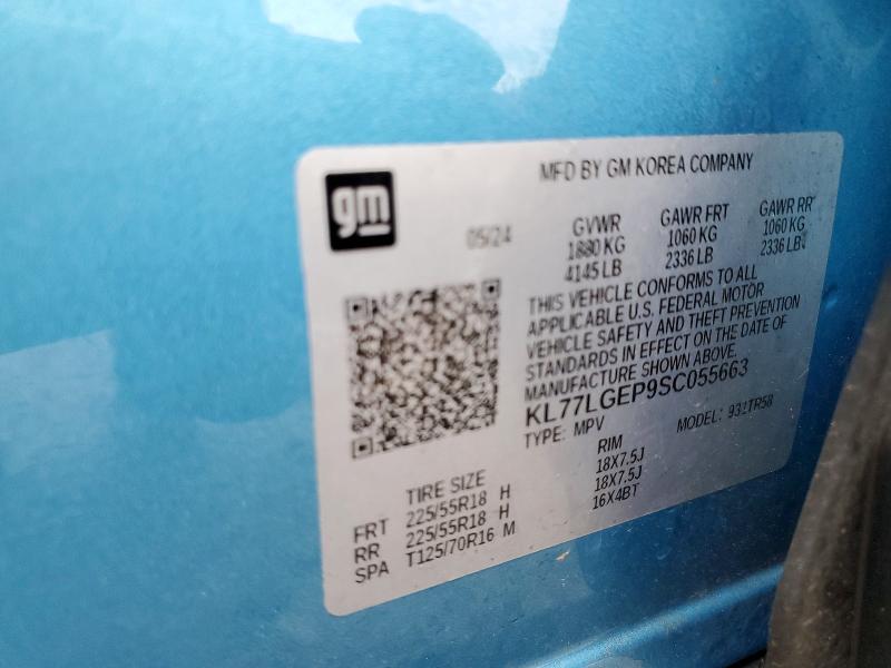 Продаж на аукціоні авто 2025 Chevrolet Trax, vin: KL77LGEP9SC055663, номер лоту: 77784145