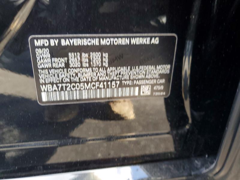 Aukcja sprzedaży 2021 Bmw 740, vin: WBA7T2C05MCF41157, numer aukcji: 77557615
