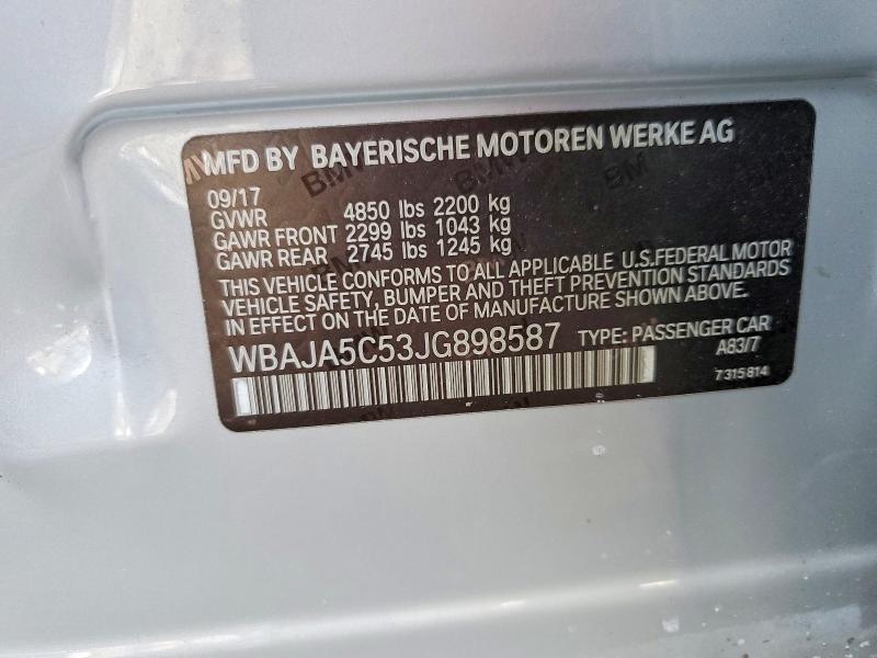 Продажа на аукционе авто 2018 Bmw 530, vin: WBAJA5C53JG898587, номер лота: 76290885