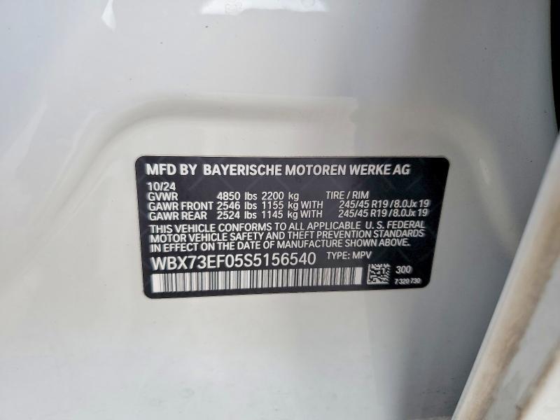 Продаж на аукціоні авто 2025 Bmw X1 Xdrive2, vin: WBX73EF05S5156540, номер лоту: 76518955