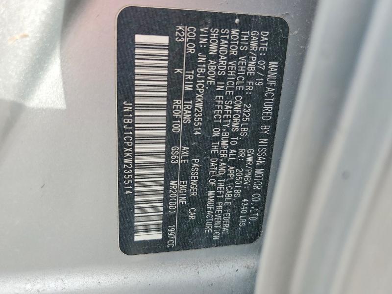 Продажа на аукционе авто 2019 Nissan Rogue Spor, vin: JN1BJ1CPXKW235514, номер лота: 78030355