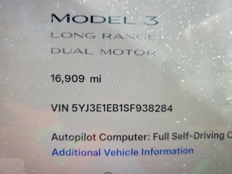 78500415 :رقم المزاد ، 5YJ3E1EB1SF938284 vin ، 2025 Tesla Model 3 مزاد بيع