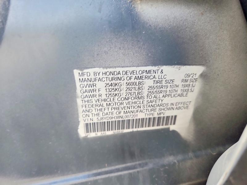 Продажа на аукционе авто 2022 Acura Mdx, vin: 5J8YD9H38NL007201, номер лота: 78314555