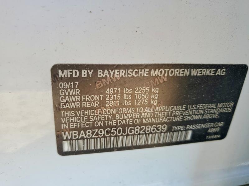 2018 Bmw 330 მანქანა იყიდება აუქციონზე, vin: WBA8Z9C50JG828639, აუქციონის ნომერი: 76163145