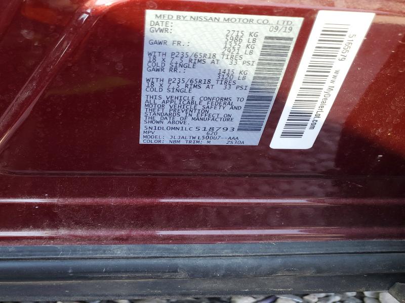 Aukcja sprzedaży 2020 Infiniti Qx60, vin: 5N1DL0MN1LC518793, numer aukcji: 76552595