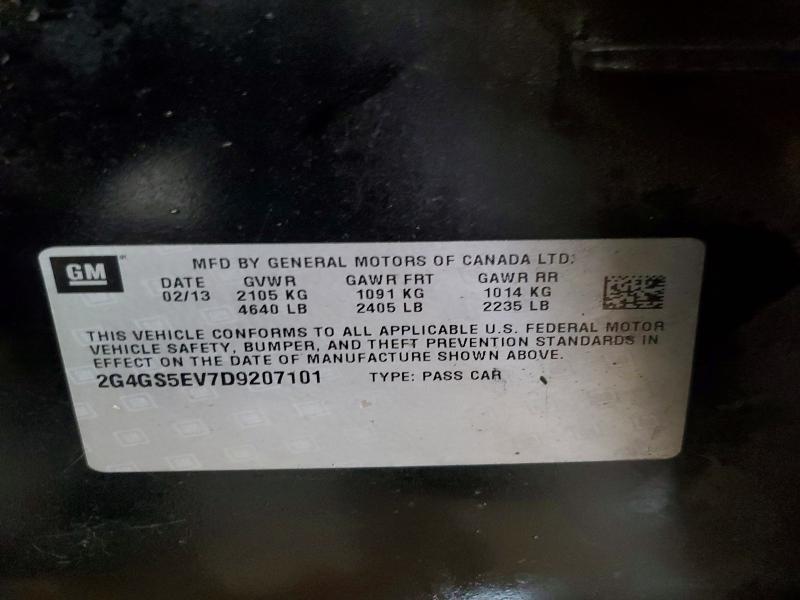 Aukcja sprzedaży 2013 Buick Regal, vin: 2G4GS5EV7D9207101, numer aukcji: 79287955