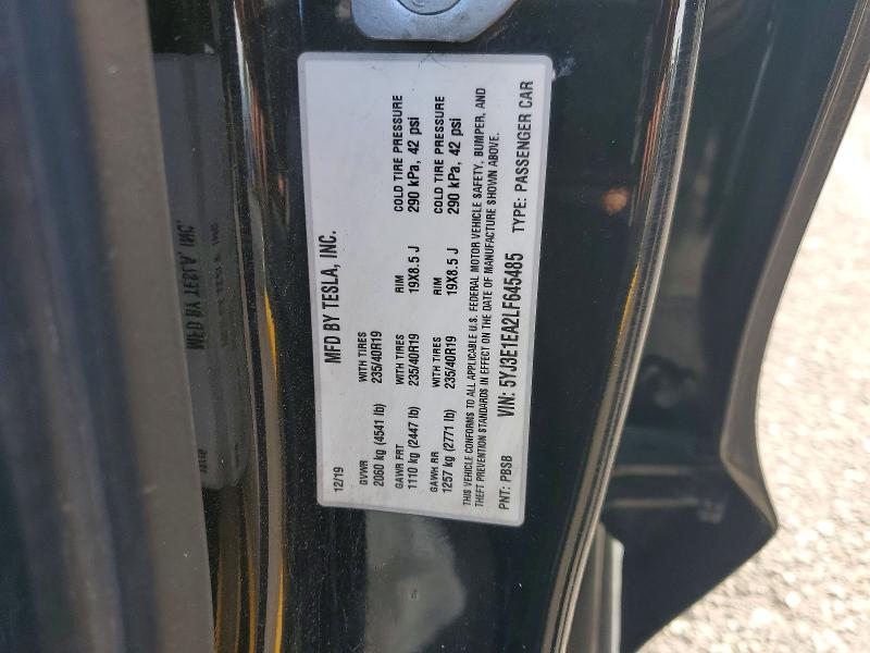 78518315 :رقم المزاد ، 5YJ3E1EA2LF645485 vin ، 2020 Tesla Model 3 مزاد بيع