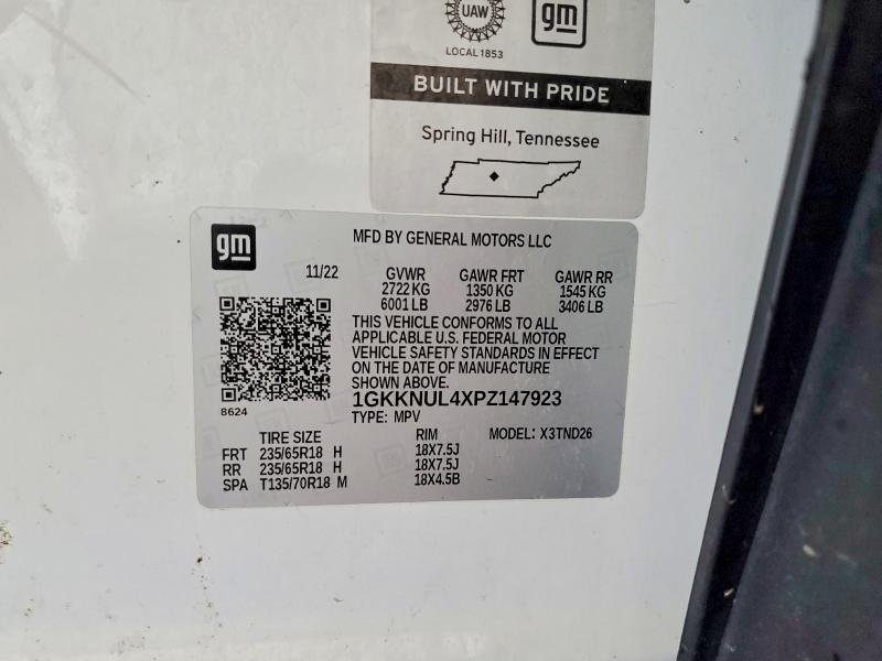 Aukcja sprzedaży 2023 Gmc Acadia, vin: 1GKKNUL4XPZ147923, numer aukcji: 75832265