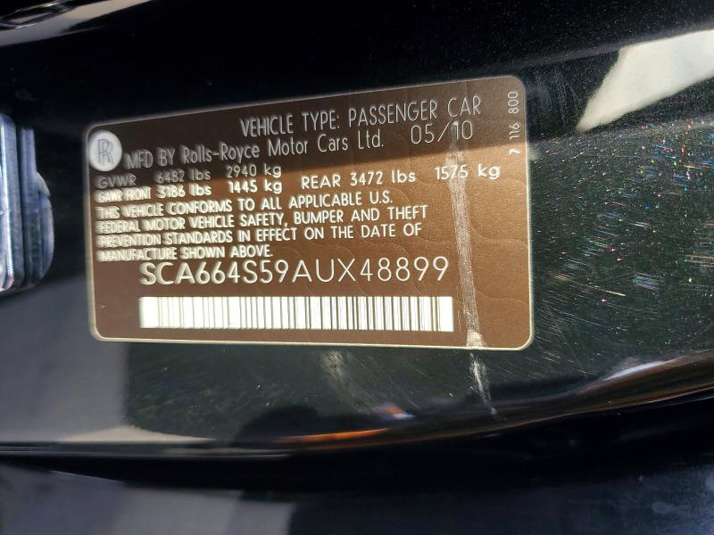 Aukcja sprzedaży 2010 Rolls-royce Ghost, vin: SCA664S59AUX48899, numer aukcji: 78641725