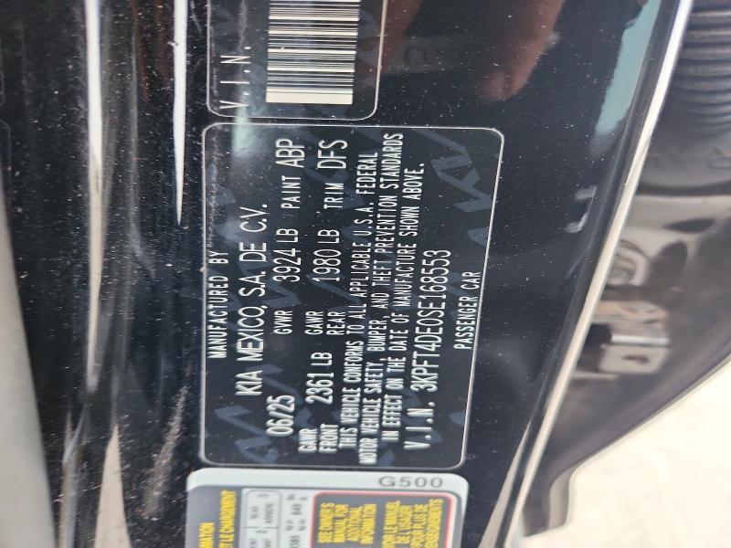 77359845 :رقم المزاد ، 3KPFT4DE0SE168553 vin ، 2025 Kia K4 مزاد بيع