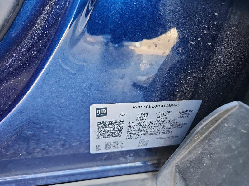 2024 Chevrolet Trax მანქანა იყიდება აუქციონზე, vin: KL77LHE24RC136901, აუქციონის ნომერი: 76957965