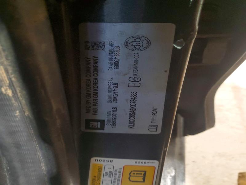 77711335 :رقم المزاد ، KL8CC6SA6KC784885 vin ، 2019 Chevrolet Spark مزاد بيع