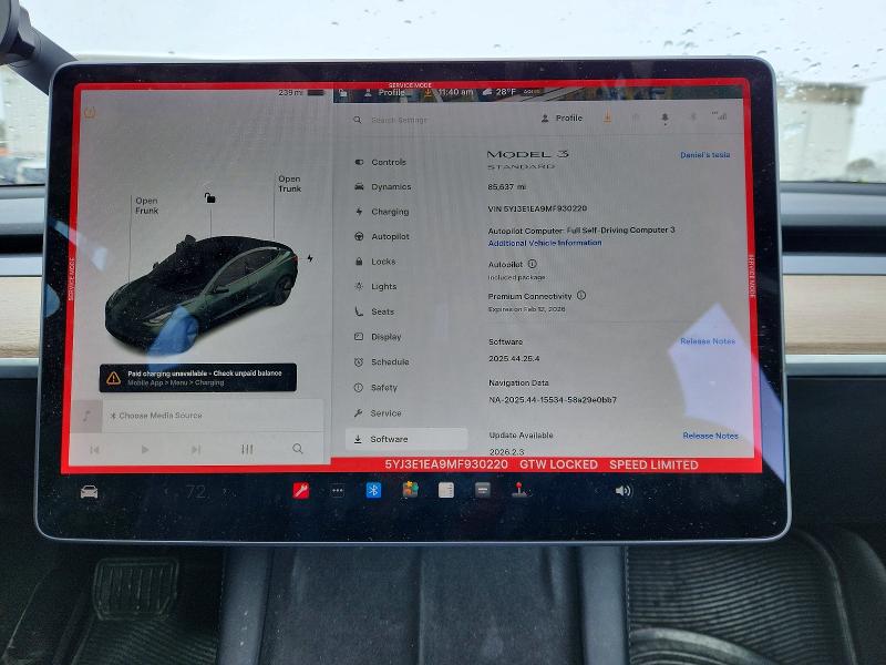 75028155 :رقم المزاد ، 5YJ3E1EA9MF930220 vin ، 2021 Tesla Model 3 مزاد بيع