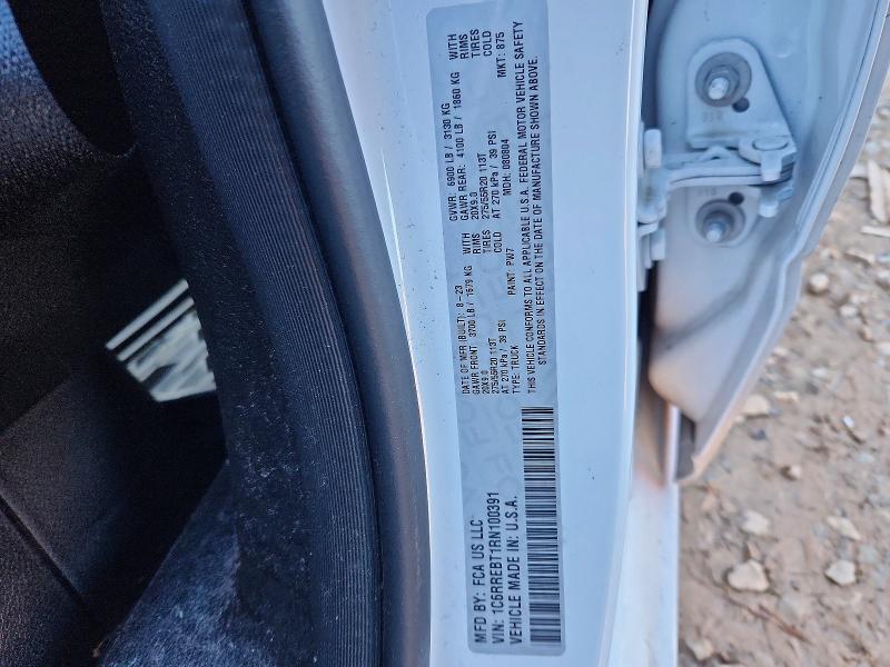 Auction sale of the 2024 Ram 1500 Big H, vin: 1C6RREBT1RN100391, lot number: 75962445