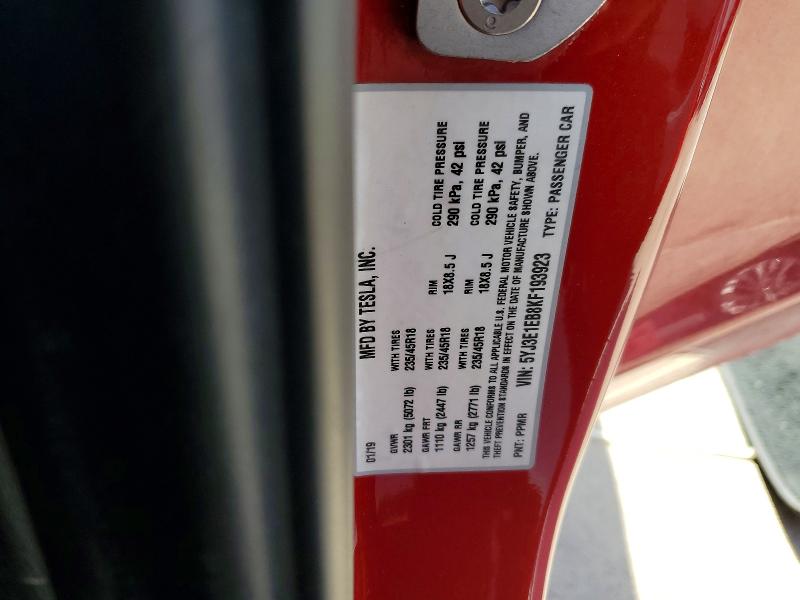 Продаж на аукціоні авто 2019 Tesla Model 3, vin: 5YJ3E1EB8KF193923, номер лоту: 77307565
