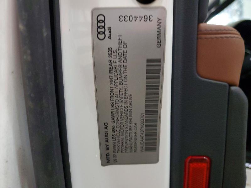 Aukcja sprzedaży 2023 Audi A4, vin: WAUEAAF43PN003701, numer aukcji: 78279365
