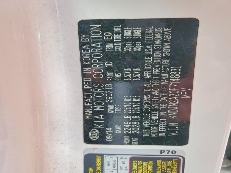76079645 :رقم المزاد ، KNDJN2A20F7148831 vin ، 2015 Kia Soul مزاد بيع