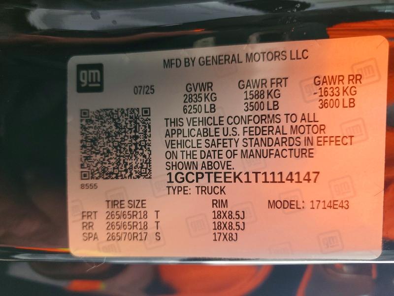 Продажа на аукционе авто 2026 Chevrolet Colorado, vin: 1GCPTEEK1T1114147, номер лота: 77589125