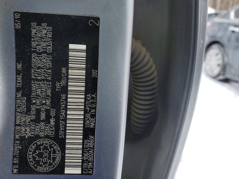 Продажа на аукционе авто 2010 Toyota Tundra, vin: 5TFHY5F15AX145746, номер лота: 75053425