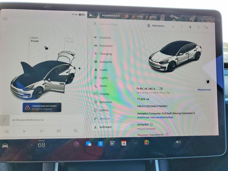 Aukcja sprzedaży 2020 Tesla Model 3, vin: 5YJ3E1EA6LF799407, numer aukcji: 79363135