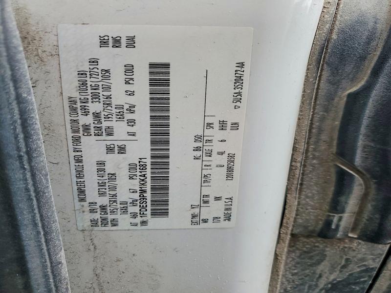 Продажа на аукционе авто 2019 Ford Transit, vin: 1FDES9PM1KKA16871, номер лота: 56345006