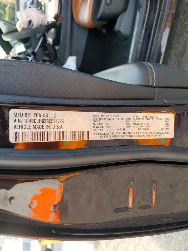 Aukcja sprzedaży 2025 Dodge Durango, vin: 1C4SDJH92SC524726, numer aukcji: 76404685