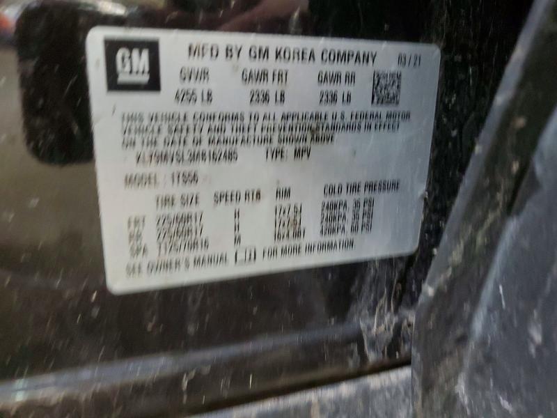 Aukcja sprzedaży 2021 Chevrolet Trailblazer, vin: KL79MVSL3MB162485, numer aukcji: 76872375