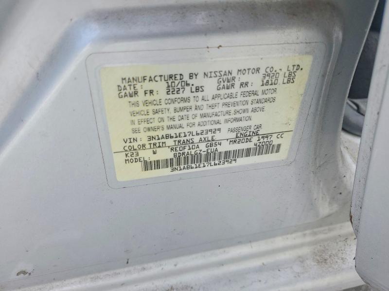 Продажа на аукционе авто 2007 Nissan Sentra, vin: 3N1AB61E17L623929, номер лота: 74489485