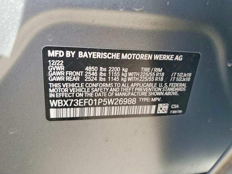 Aukcja sprzedaży 2023 Bmw X1, vin: WBX73EF01P5W26988, numer aukcji: 75029545
