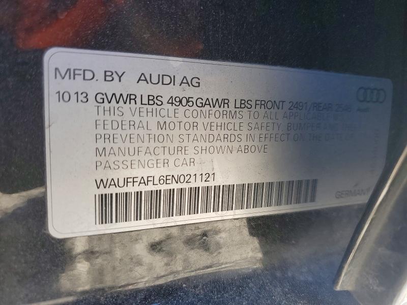 75536325 :رقم المزاد ، WAUFFAFL6EN021121 vin ، 2014 Audi A4 مزاد بيع