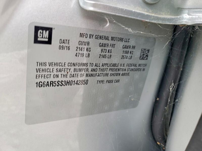 Продажа на аукционе авто 2017 Cadillac Cts, vin: 1G6AR5SS3H0142850, номер лота: 78742805