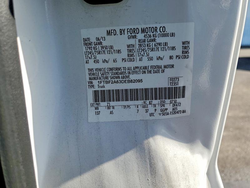 Продажа на аукционе авто 2013 Ford F250, vin: 1FTBF2A63DEB82095, номер лота: 53848326