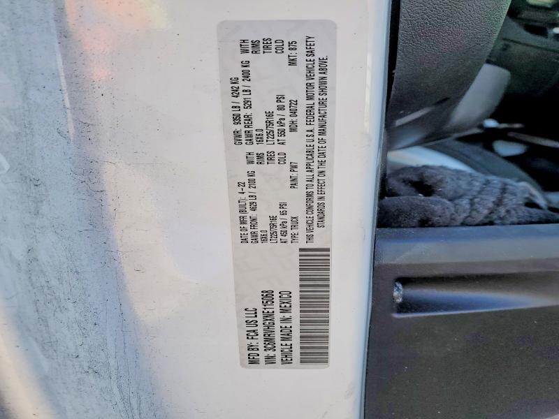 Aukcja sprzedaży 2022 Ram Promaster 3500, vin: 3C6MRVHGXNE115068, numer aukcji: 48112226