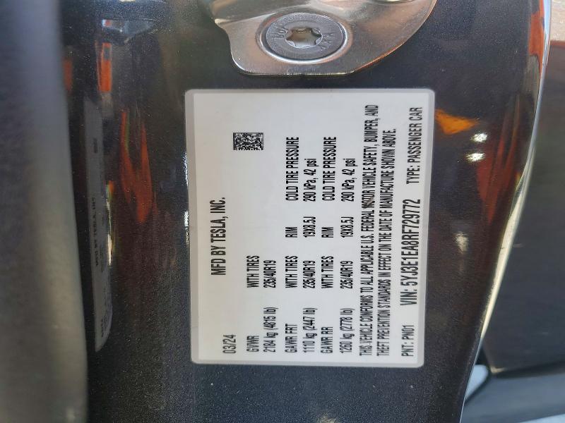 Продажа на аукционе авто 2024 Tesla Model 3, vin: 5YJ3E1EA8RF729772, номер лота: 77314795