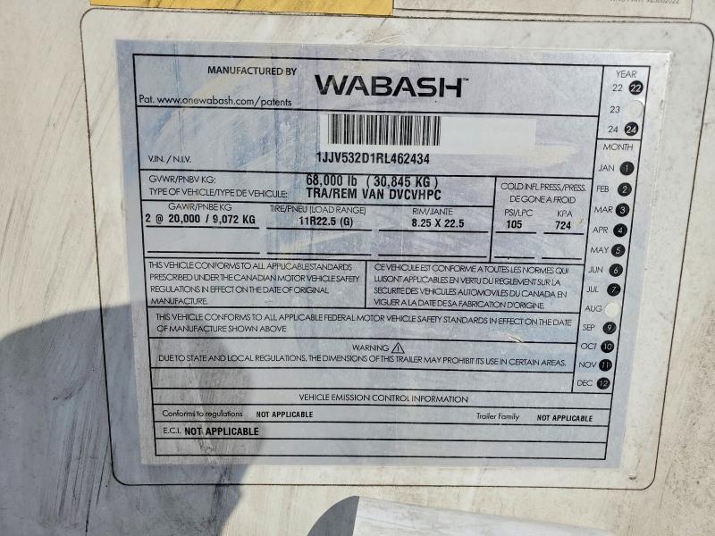 Продажа на аукционе авто 2024 Wabash Unknown, vin: 1JJV532D1RL462434, номер лота: 74679135